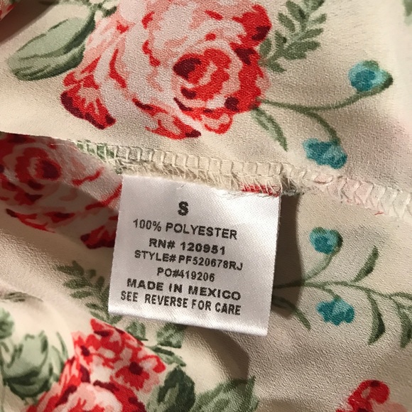 Rose Back Zip Blouse! - Picture 5 of 5